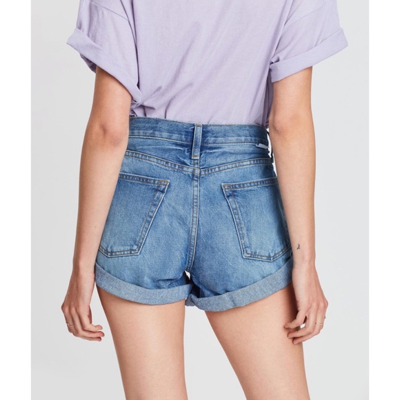 Light Blue Boyish Denim Shorts - Picture 2 of 3